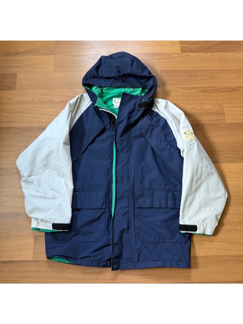 Men's Vintage 90's Nautica Competition Gore-Tex Blue Shell Sailing Jacket Sz L